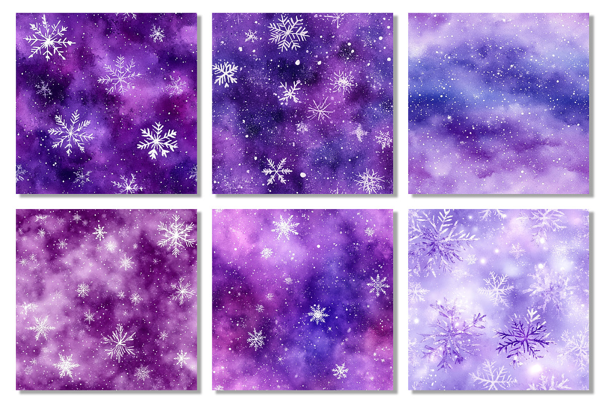 Purple Sparkling Snowfall Paper, a Texture Graphic by Dream Creation (Photo 4 of 7)