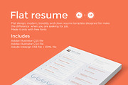 Flat resume - CV, a Resume Template by Adam Raber (Thumbnail 1 of 4)