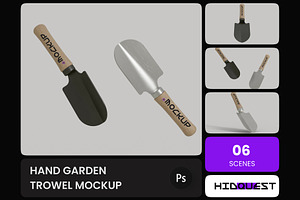 Hand Garden Trowel Mockup