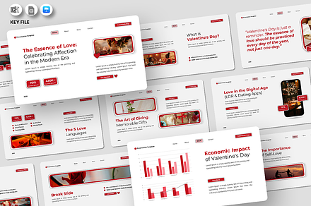 The Essence of Love Keynote Template, a Presentation Template by Iqsiart Studio