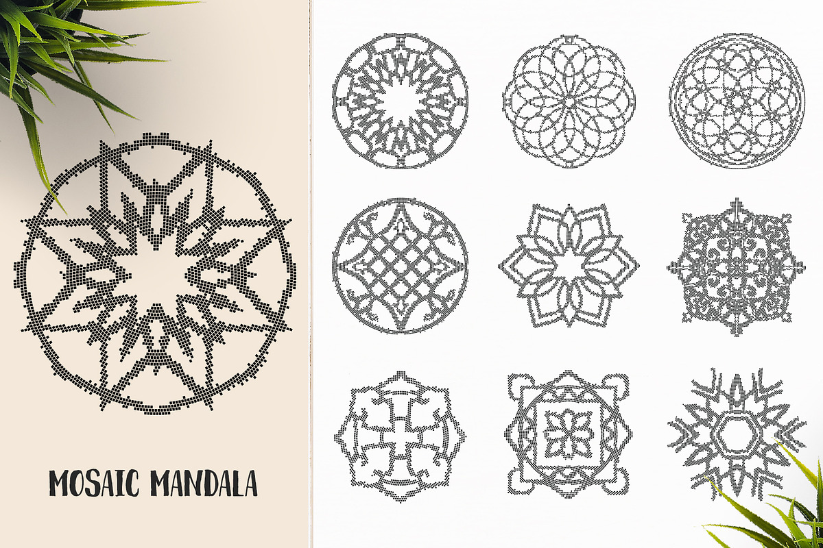 530 Vector Mandala Ornaments, an Animal Illustration by pixaroma (Photo 40 of 55)