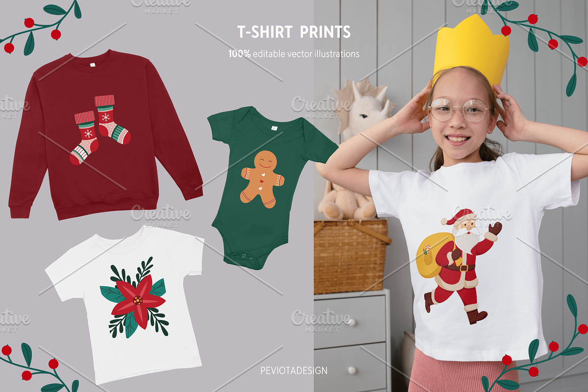 Christmas & New Year collection, a Seasonal Illustration by Peviotadesign (Photo 12 of 13)
