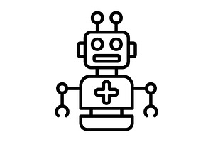 Robot Line Icon, an Icon by Pexelpy