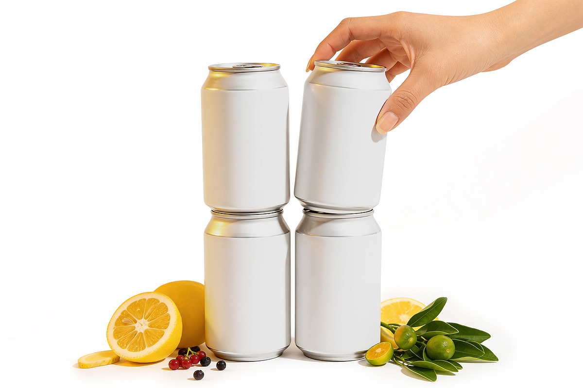Soda Can Mockup Bundle, a Packaging Mockup by pixelmock (Photo 6 of 12)