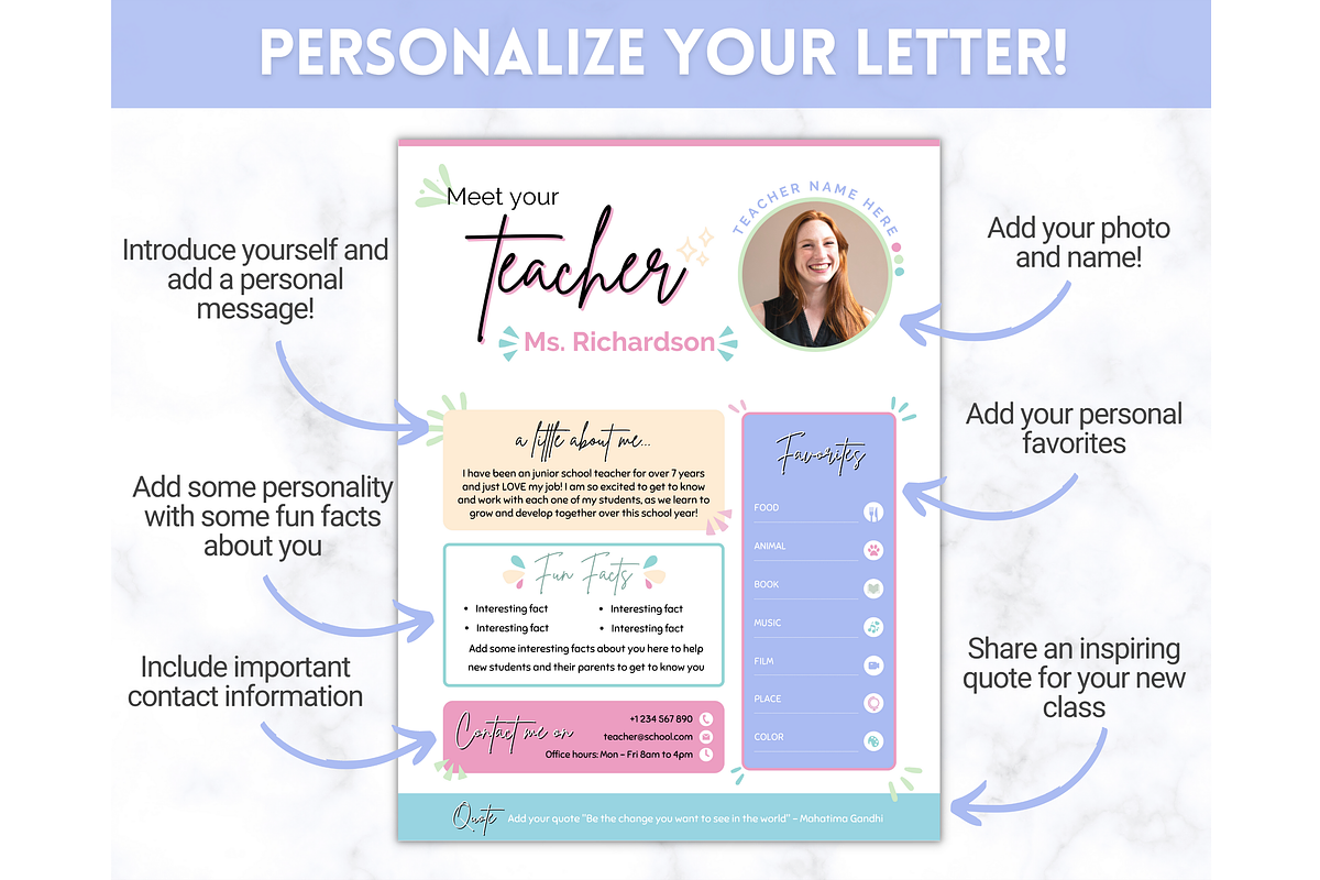 Meet the Teacher Template - Canva, a Templates & Theme by Templatables (Photo 5 of 8)