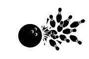 Dynamic bowling player silhouette, an Illustration by Amazin_art (Thumbnail 3 of 31)