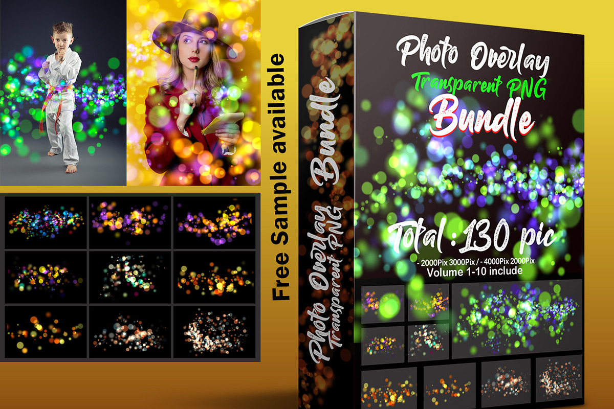 Mega Bundle Photo Overlays png, a Shape Add-On by MRI STUDIO (Photo 1 of 26)