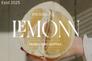 Lemon-Stylish Serif, a Serif Font by Aditastudios
