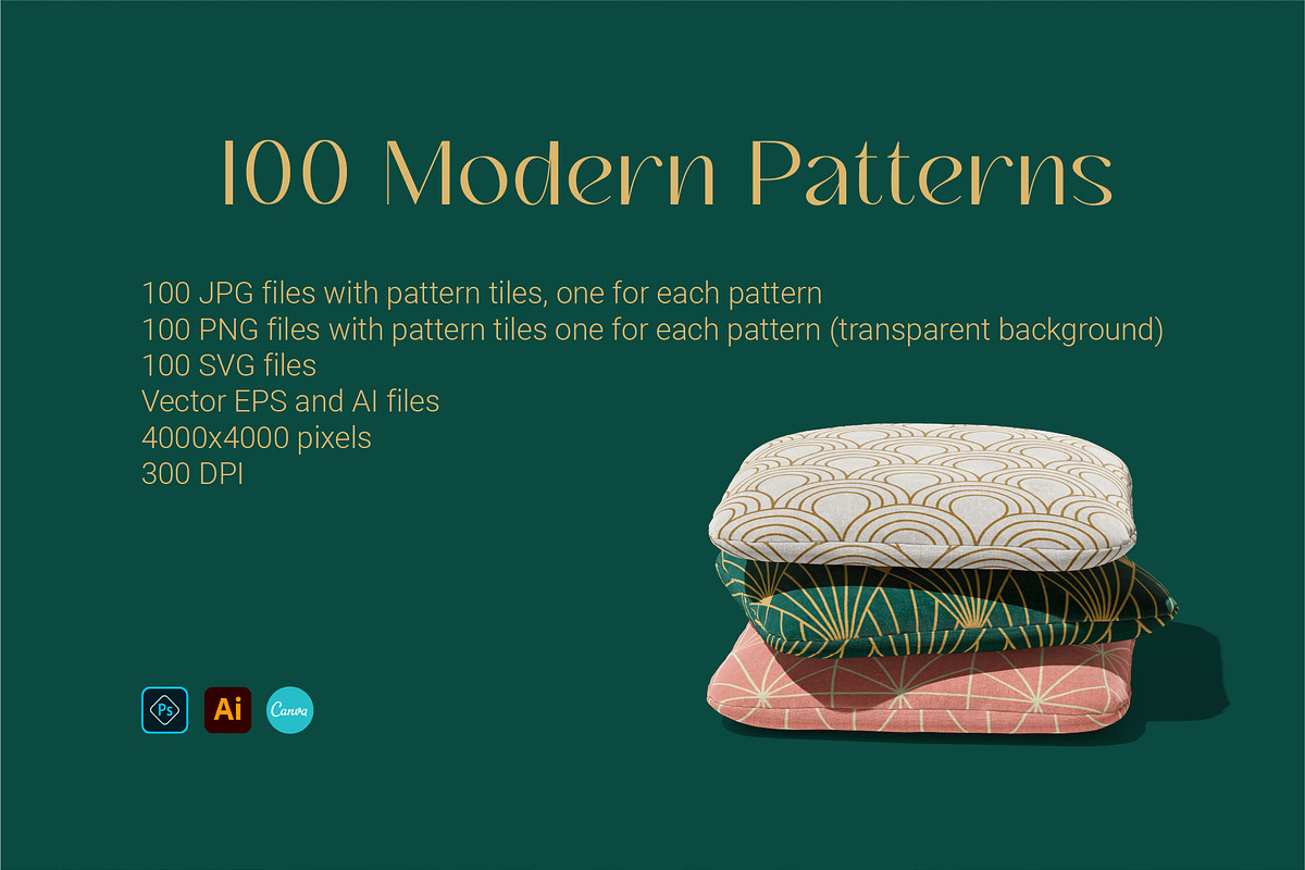 ART DECO Seamless Patterns, a Pattern Graphic by AnnArt (Photo 2 of 8)
