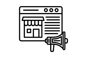 Online Shop Line Icon