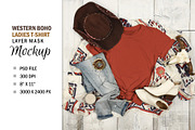 Western Country Boho T-Shirt  Mockup, a Shirt Mockup by HaywireMedia & Mockups (Thumbnail 2 of 4)