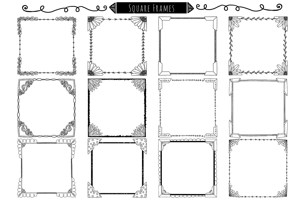 Decorative Borders, Corners & Frames, a Decorative Illustration by Carrie Stephens Art (Photo 8 of 12)