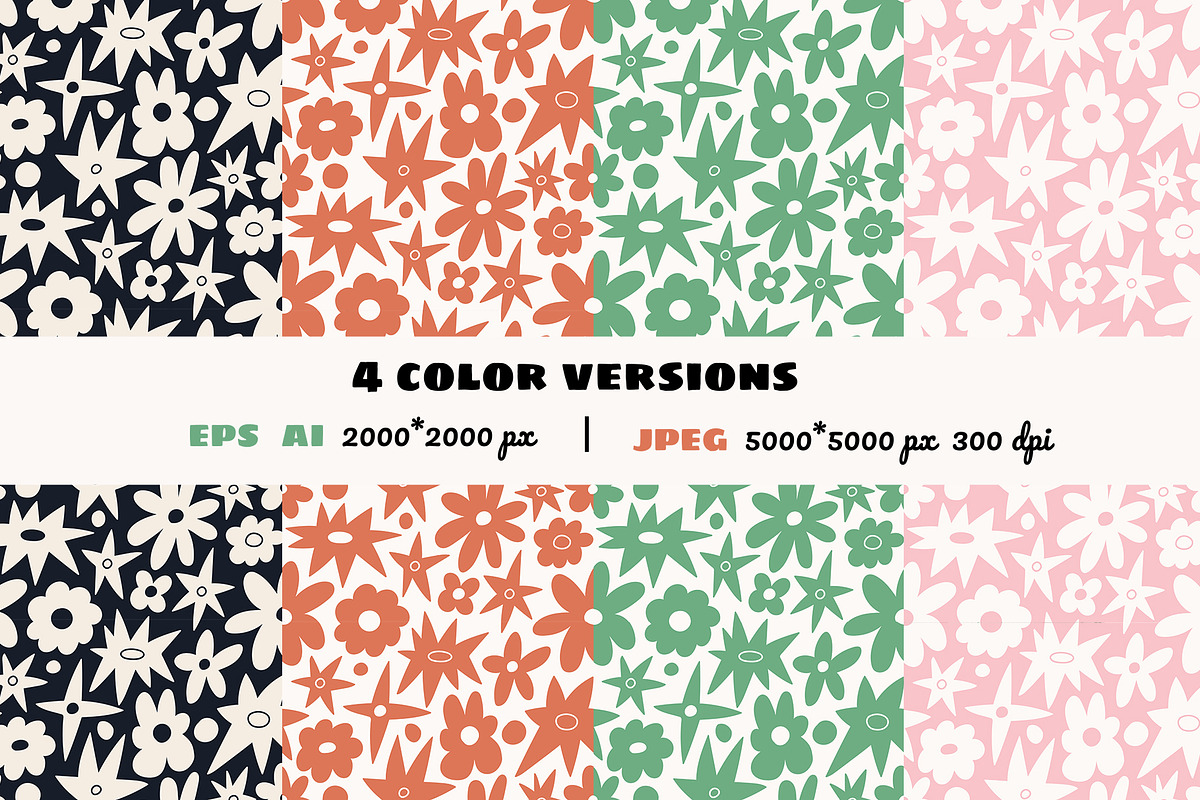 Space garden seamless patterns, a Pattern Graphic by Alenkakarabanova (Photo 6 of 6)