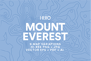 Mount Everest Topographic Maps, an Illustration by Hello Mart (Thumbnail 1 of 6)