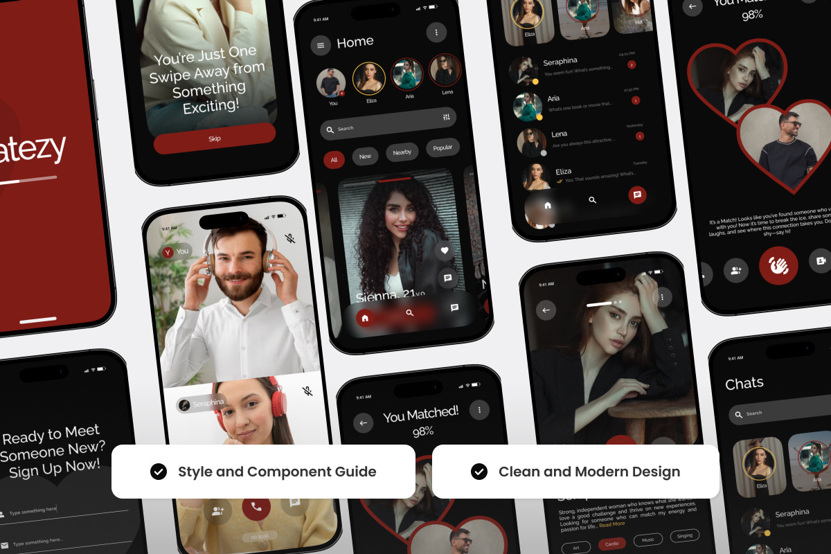 Datezy - Modern Social Dating App UI, an App Template by productype1 (Photo 3 of 5)