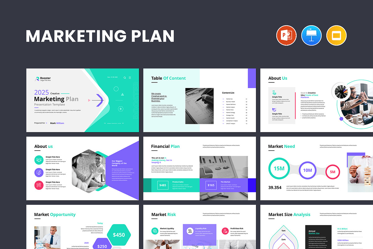 Marketing Plan PowerPoint Template, a Marketing Template by CreativeSlides