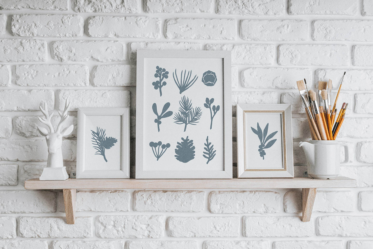 Winter Botanicals Clipart, a Seasonal Illustration by RaDavCrafts (Photo 9 of 12)