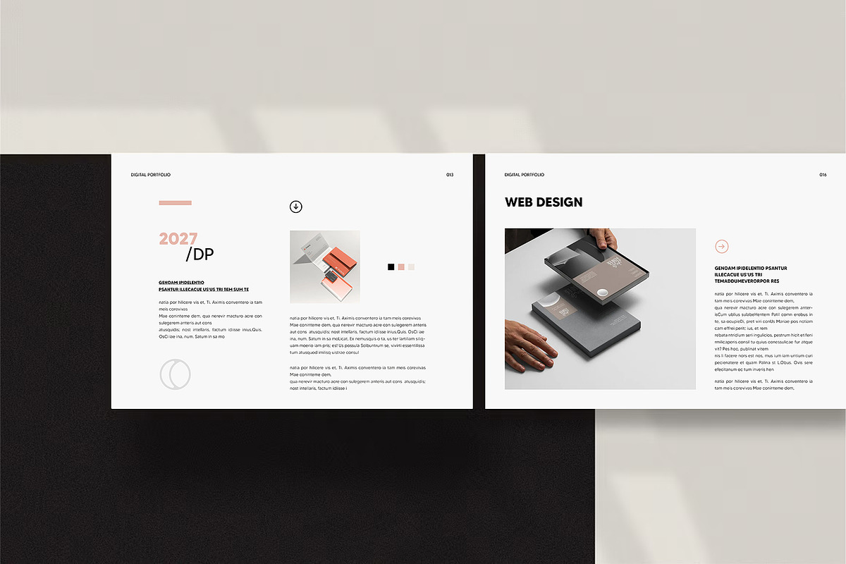 Minimal Portfolio Template, a Brochure Template by KreateTribe (Photo 4 of 9)