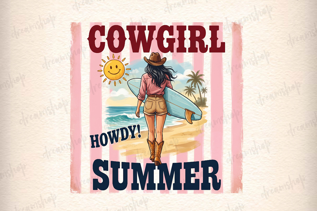 Cowgirl Summer PNG, Western, an Illustration by CreationArt (Photo 3 of 5)