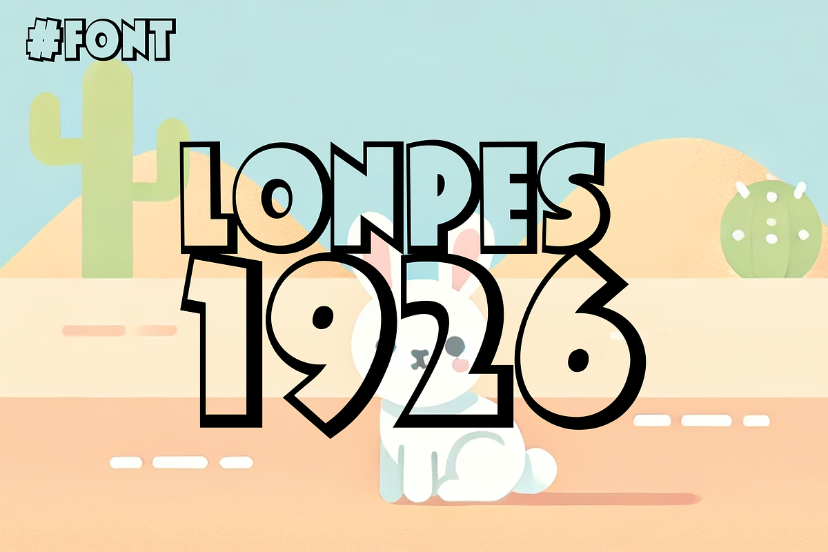 Lonpes 1926 - Kiddies Font, a Sans Serif Font by Monoletter Studio (Photo 1 of 4)