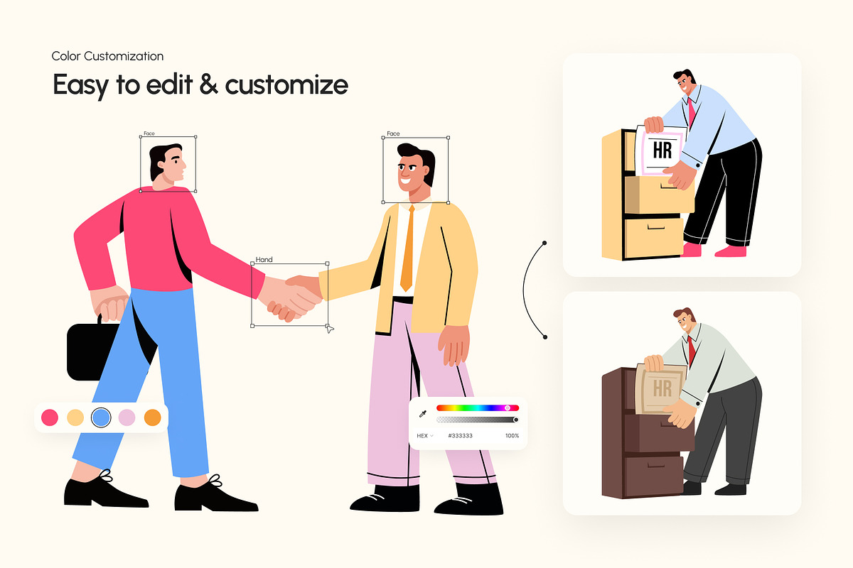 Hiring Illustrations Art Set, a Work Illustration by Creative Stall (Photo 3 of 9)