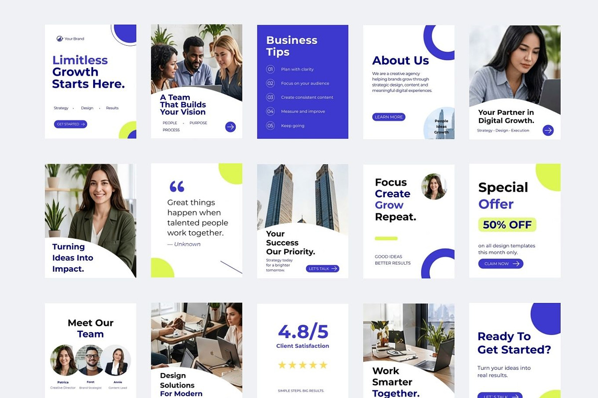 Modern Business Instagram Post Packs, a Social Media Template by Arslan (Photo 2 of 6)