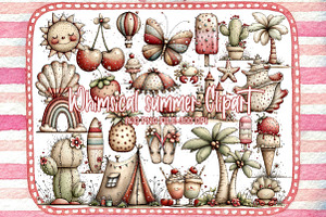 Whimsical summer Clipart, an Illustration by Designworld