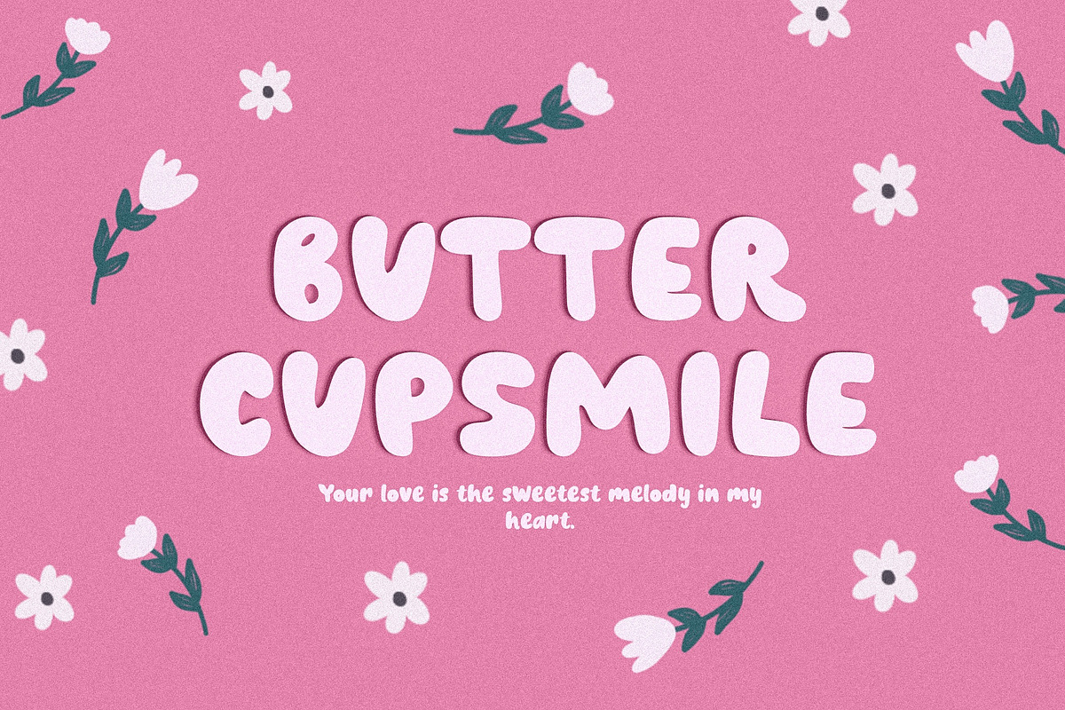 Butter Cupsmile Font, a Handwritten Font by MyFontsShop (Photo 1 of 5)