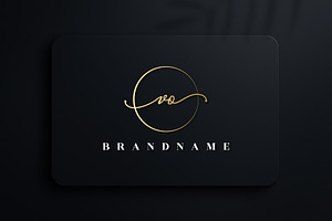 Letter VO Handwritten Signature Logo