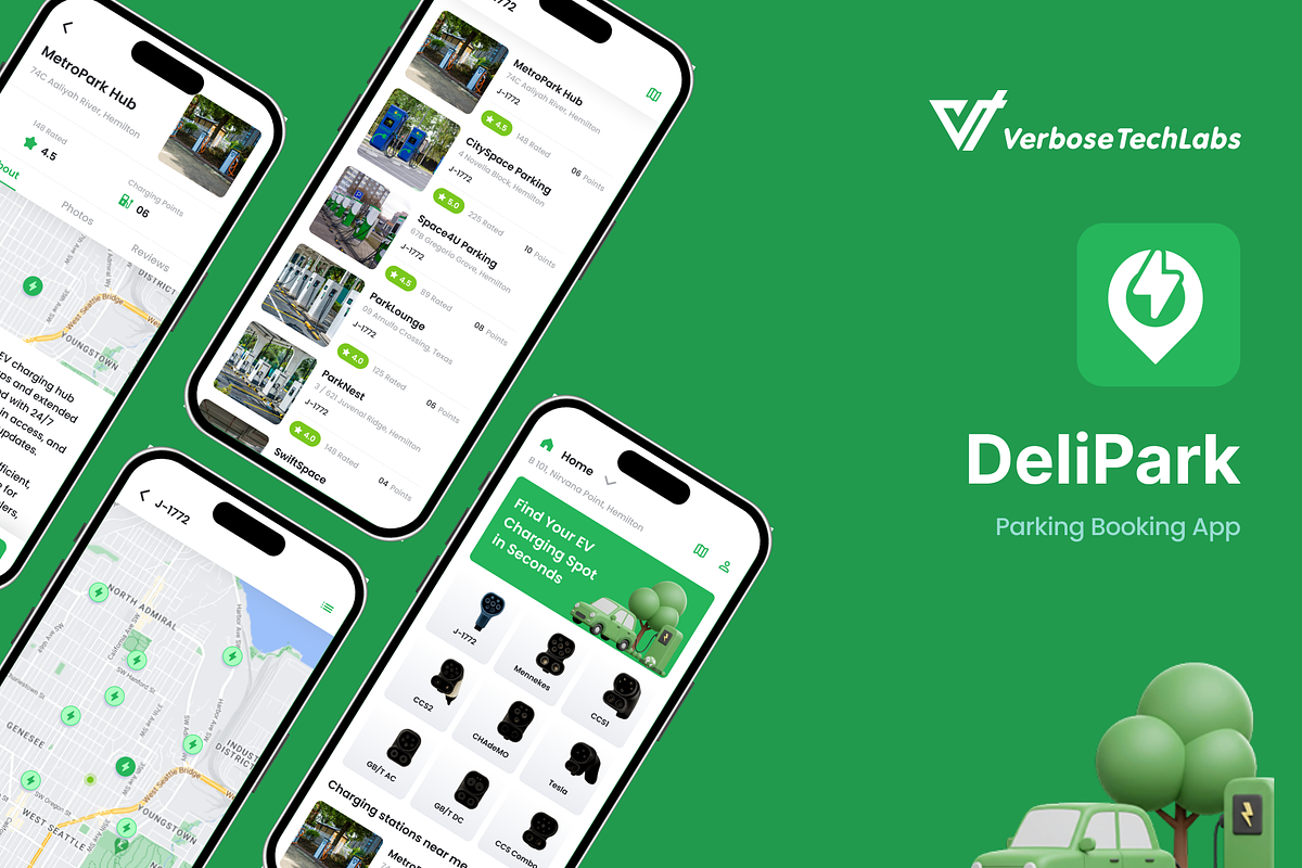Nearby Chargin finder app DeliCharge, an UI Kit Template by Opus LabWorks (Photo 1 of 7)