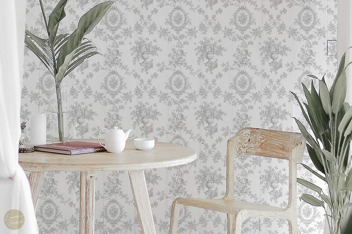 Toile de Jouy 01 Blue Floral Pattern, a Pattern Graphic by Euonia Meraki (Photo 16 of 20)