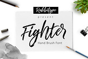 Fighter Brush, a Script Font by Olexstudio (Thumbnail 1 of 8)
