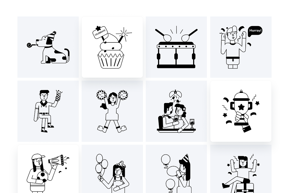 Animated People Celebrating, a Duotone Icon by Prosymbols (Photo 9 of 11)