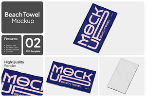 Beach Towel Mockup, a Product Mockup by Unerispace