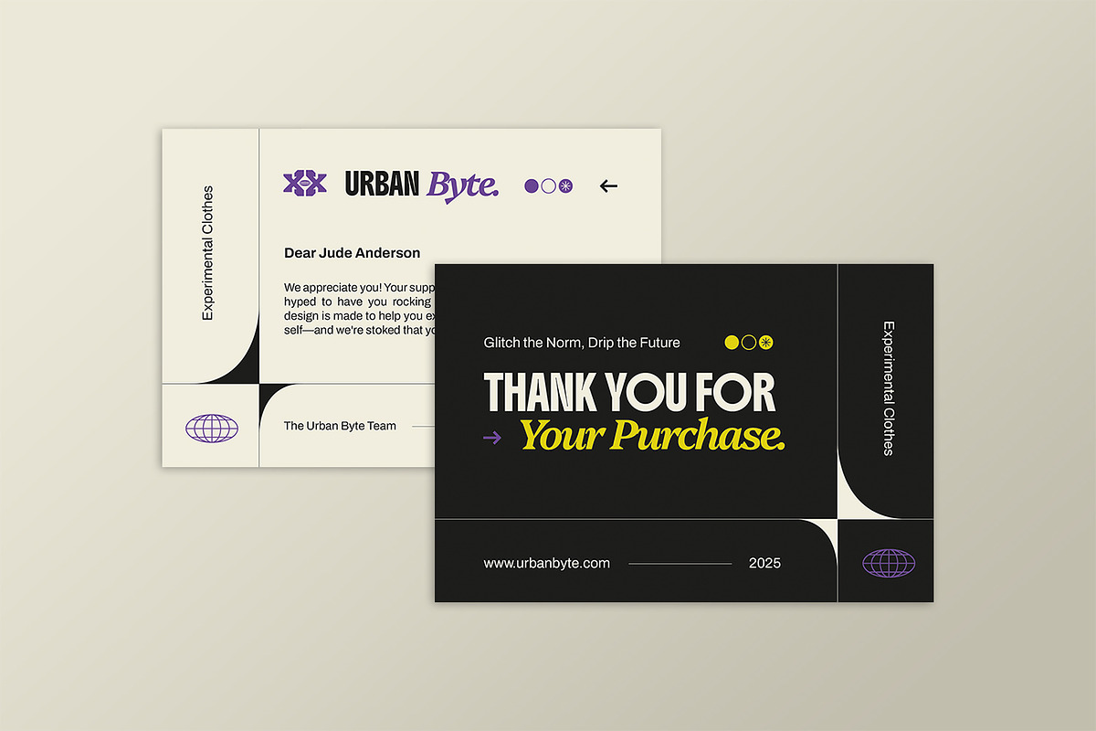 Urban Byte - Thank You Card, a Print Template by StreaksideStd (Photo 2 of 3)
