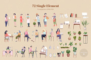 Work from Home with people concept, a Person Illustration by CreativeValuation (Thumbnail 2 of 13)