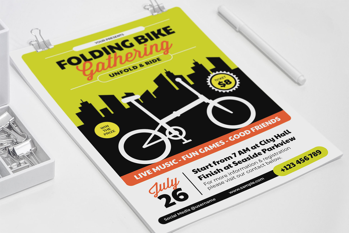Folding Bike Gathering, a Flyer Template by Me55enjah Design (Photo 4 of 4)