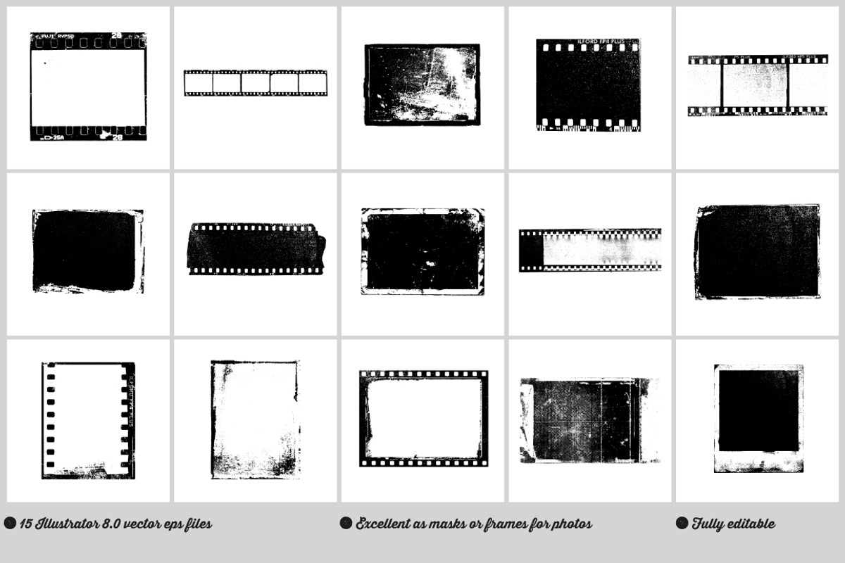 15 Vector Film Textures preview 2
