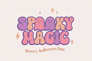 Spooky Magic Cute Halloween Font, a Script Font by BarcelonaShop (Thumbnail 1 of 9)