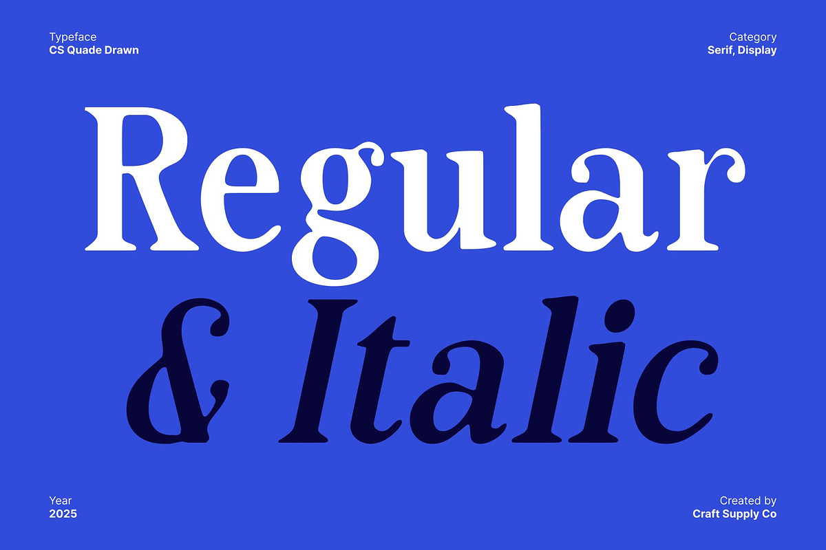 CS Quade Drawn, a Serif Font by Craft Supply Co. (Photo 3 of 8)