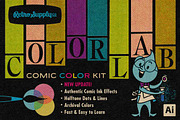 ColorLab Illustrator Vintage Comic, a Brush Add-On by RetroSupply Co. (Thumbnail 1 of 12)