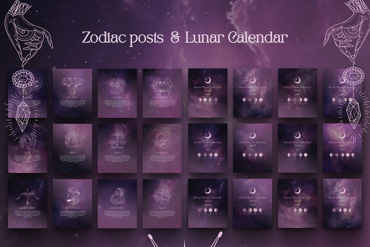 Purple Spiritual Instagram Posts, a Social Media Template by Under My Cozy Roof (Photo 6 of 9)