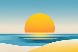 Lovely sunset over calm waves, a Photo by Beautiful things