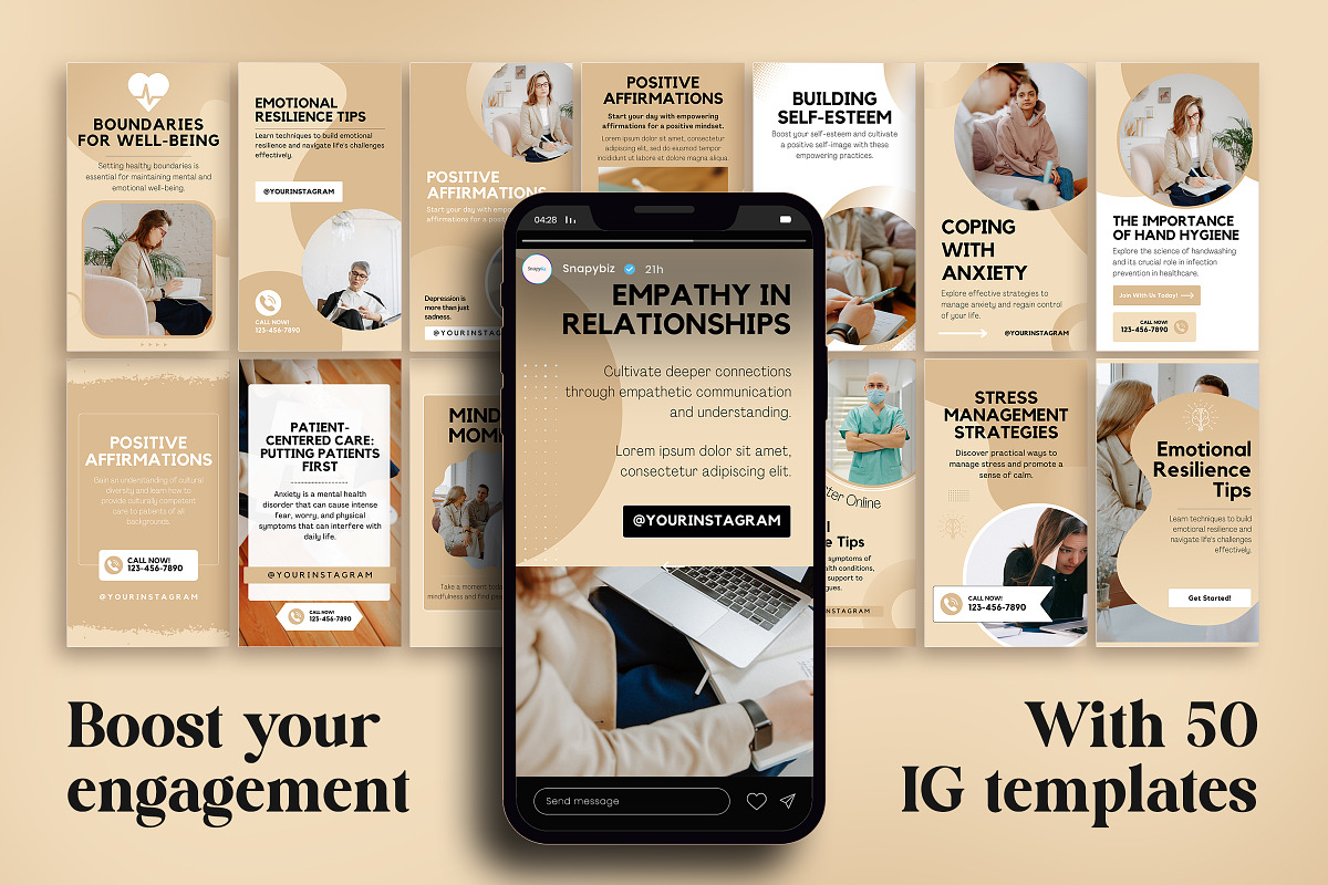 Therapist Instagram Story Template, a Design Template by Snapybiz (Photo 2 of 9)