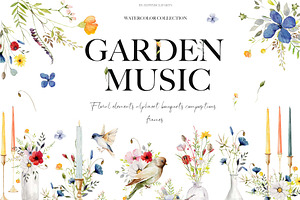 Wildflowers Floral Clipart Set