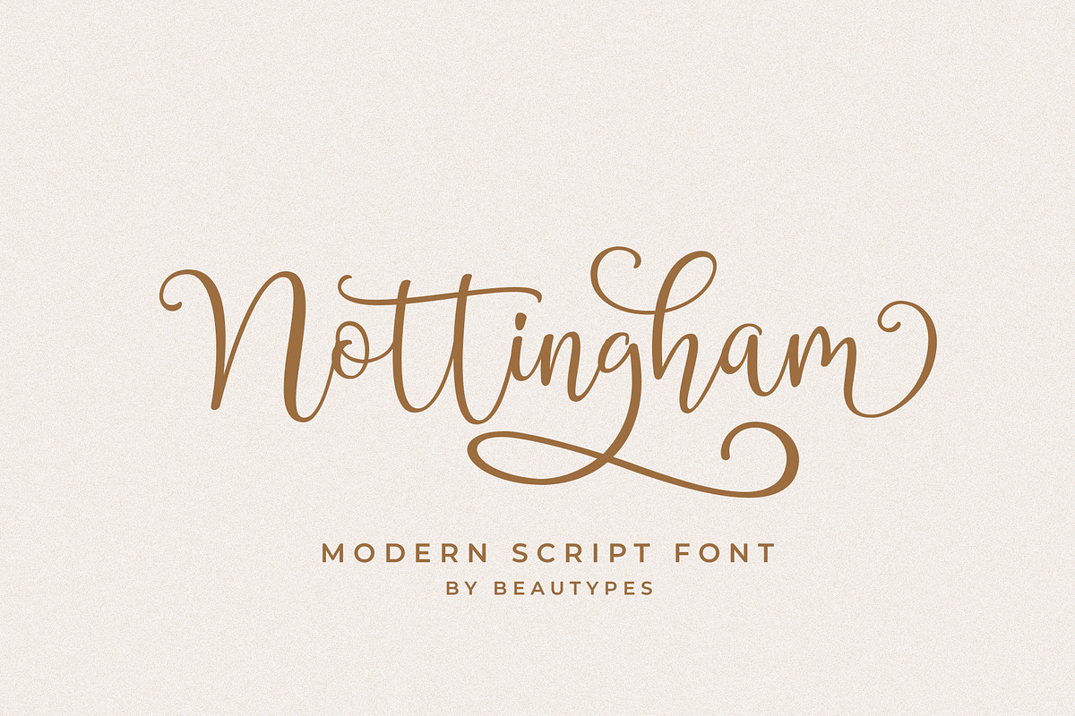 Nottingham Script, a Script Font by Beautypes (Photo 1 of 8)