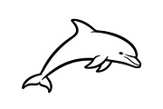 Dolphin Jumping Silhouette Vector, an Illustration by Designs_River (Thumbnail 26 of 51)