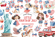 Little Fourth Of July Clipart Bundle, a Seasonal Illustration by TatiMockup (Thumbnail 1 of 7)
