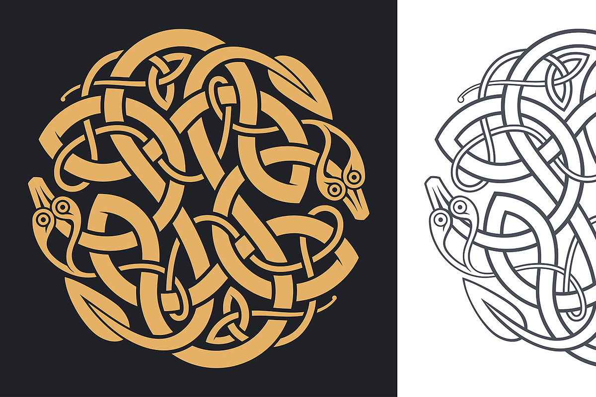 Celtic traditional knot. Snakes., an Object Graphic by RevelStockart (Photo 4 of 4)