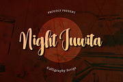 Night Juwita Lovely Calligraphy, a Script Font by UX Dummy (Thumbnail 1 of 6)